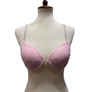 Pink Bra with Rhinestones